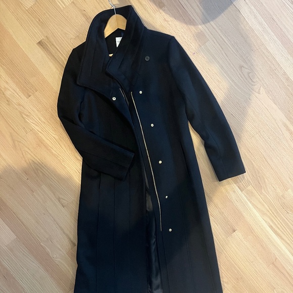 Cole Haan Belted Long Peacoat - Picture 1 of 6